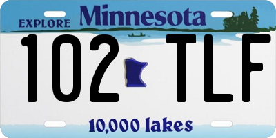 MN license plate 102TLF