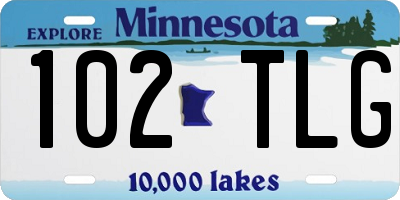 MN license plate 102TLG