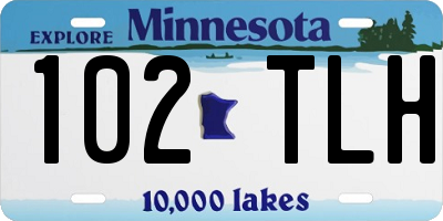 MN license plate 102TLH