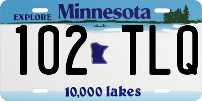 MN license plate 102TLQ