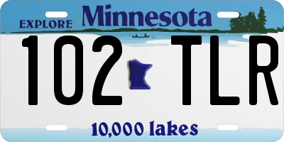 MN license plate 102TLR