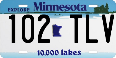 MN license plate 102TLV