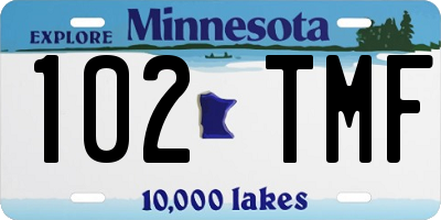 MN license plate 102TMF