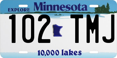 MN license plate 102TMJ