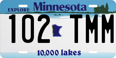 MN license plate 102TMM