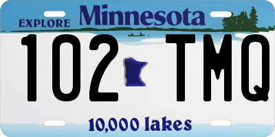 MN license plate 102TMQ