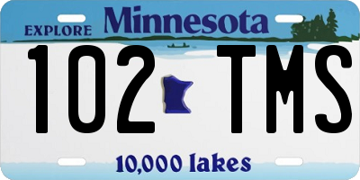 MN license plate 102TMS