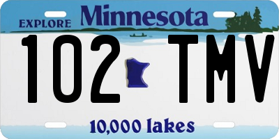 MN license plate 102TMV