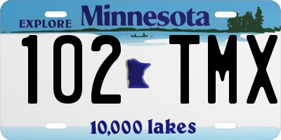 MN license plate 102TMX