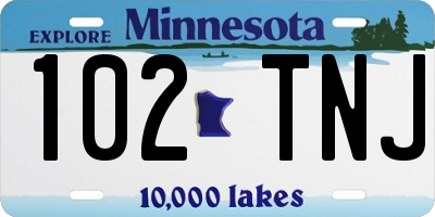 MN license plate 102TNJ