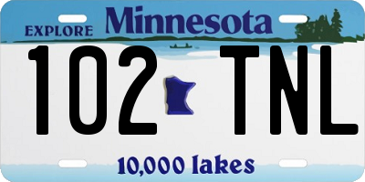 MN license plate 102TNL