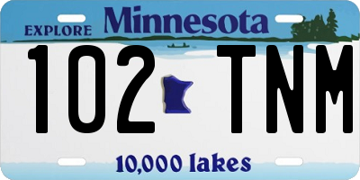 MN license plate 102TNM
