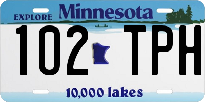 MN license plate 102TPH