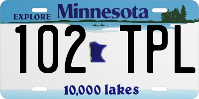 MN license plate 102TPL