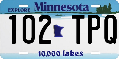 MN license plate 102TPQ