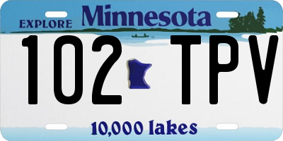 MN license plate 102TPV