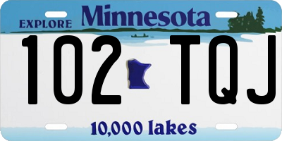MN license plate 102TQJ