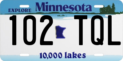 MN license plate 102TQL