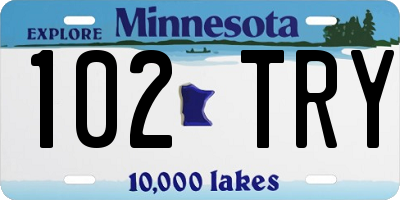 MN license plate 102TRY