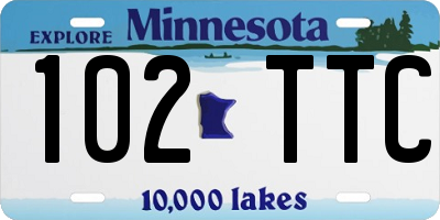 MN license plate 102TTC