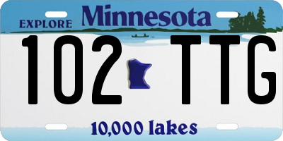 MN license plate 102TTG