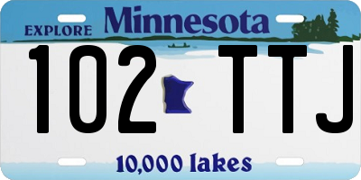 MN license plate 102TTJ