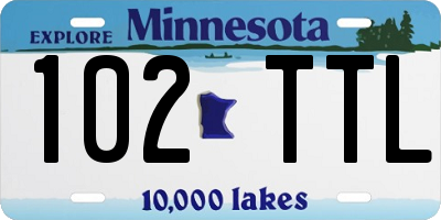 MN license plate 102TTL