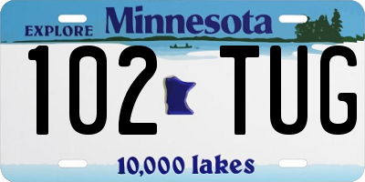 MN license plate 102TUG
