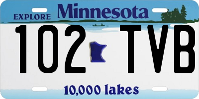 MN license plate 102TVB