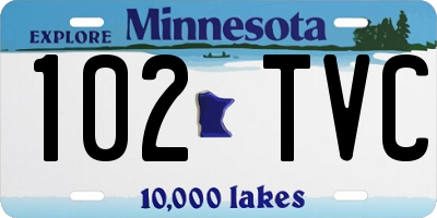 MN license plate 102TVC