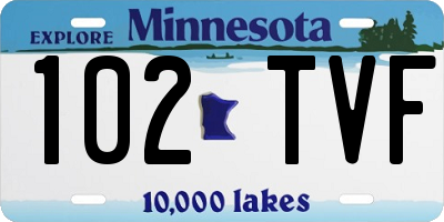 MN license plate 102TVF