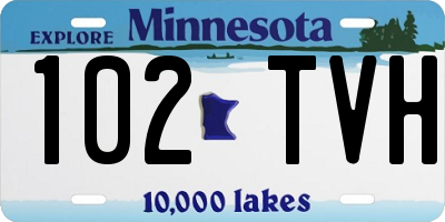 MN license plate 102TVH