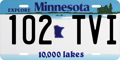 MN license plate 102TVI