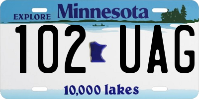 MN license plate 102UAG