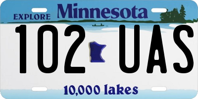 MN license plate 102UAS