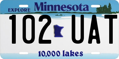 MN license plate 102UAT