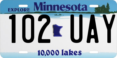 MN license plate 102UAY