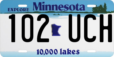 MN license plate 102UCH