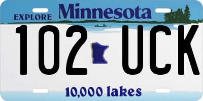 MN license plate 102UCK