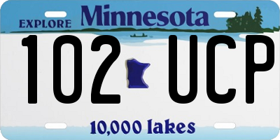 MN license plate 102UCP