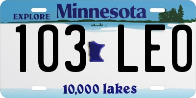 MN license plate 103LEO