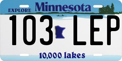 MN license plate 103LEP