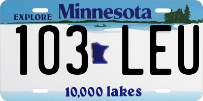 MN license plate 103LEU