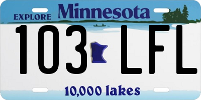 MN license plate 103LFL