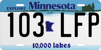 MN license plate 103LFP