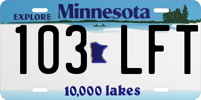 MN license plate 103LFT
