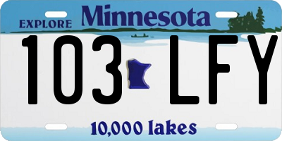 MN license plate 103LFY