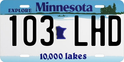 MN license plate 103LHD