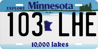 MN license plate 103LHE