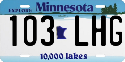 MN license plate 103LHG
